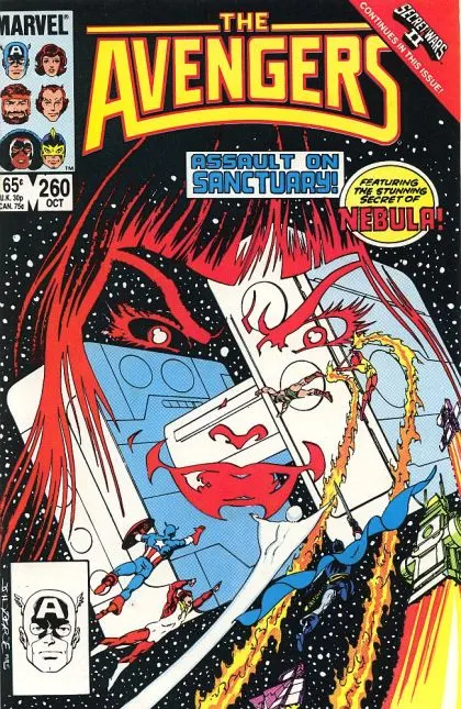 The Avengers, Vol. 1 #260 Direct Edition comic book cover, 1985