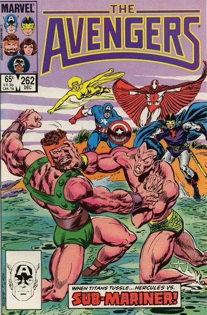 The Avengers, Vol. 1 #262 Direct Edition comic book cover, 1985