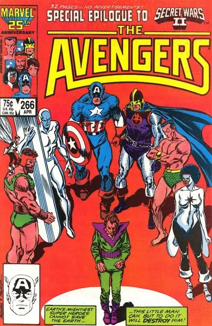 The Avengers, Vol. 1 #266 Direct Edition comic book cover, 1986