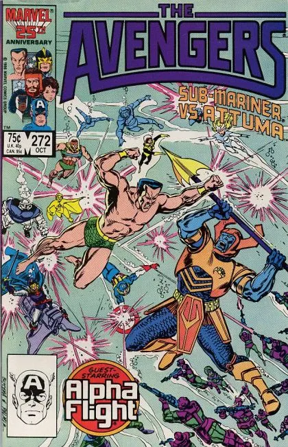The Avengers, Vol. 1 #272 Direct Edition comic book cover, 1986