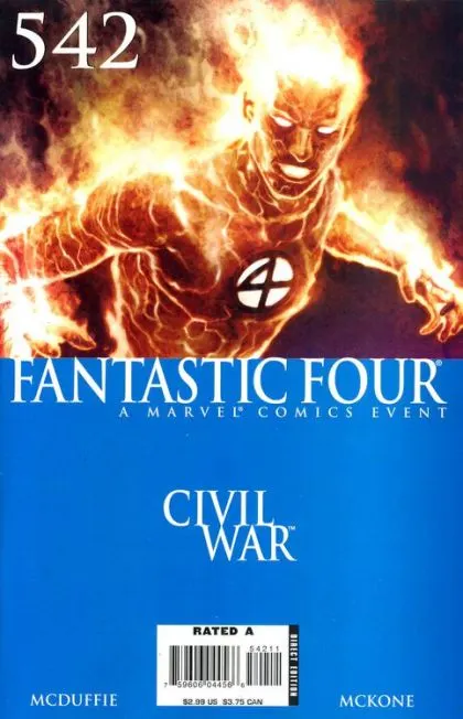 Fantastic Four, Vol. 3 #542 Direct Edition comic book cover, 2007