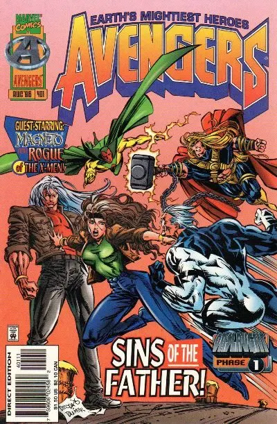 The Avengers, Vol. 1 #401 Direct Edition comic book cover, 1996