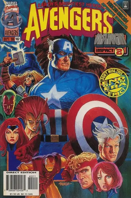 The Avengers, Vol. 1 #402 Direct Edition comic book cover, 1996