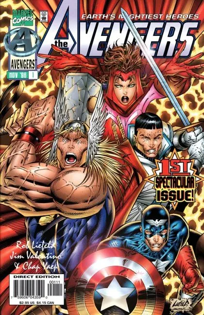 The Avengers, Vol. 2 #1 Direct Edition comic book cover, 1996