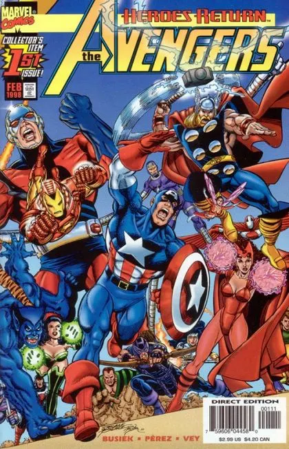 The Avengers, Vol. 3 #1 Direct Edition comic book cover, 1998