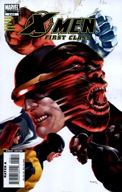 X-Men: First Class, Vol. 1 #6 Direct Edition comic book cover, 2007