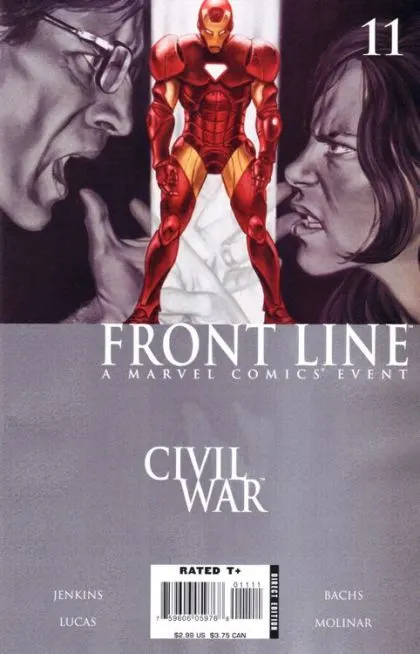 Civil War: Front Line #11 comic book cover, 2007