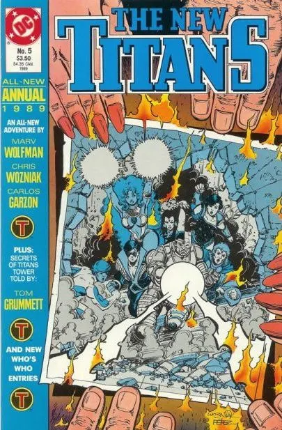 New Titans Annual #5 comic book cover, 1989