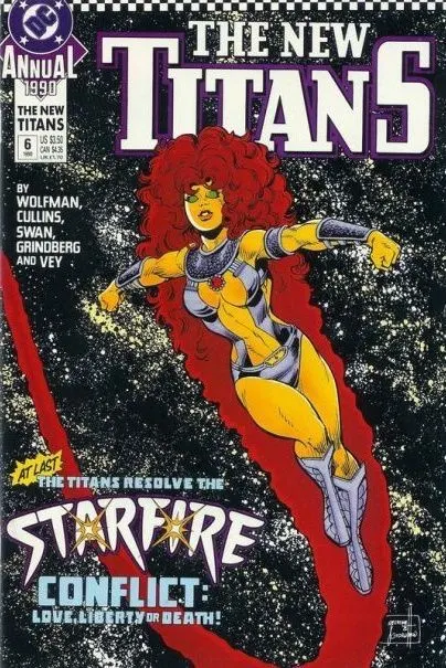 New Titans Annual #6 comic book cover, 1990