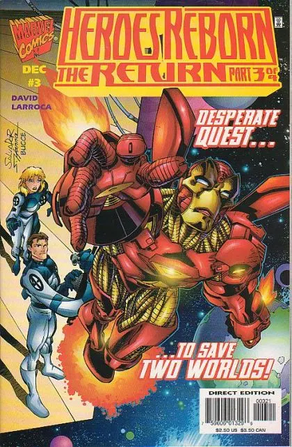 Heroes Reborn: The Return #3 Variant Cover comic book cover, 1997