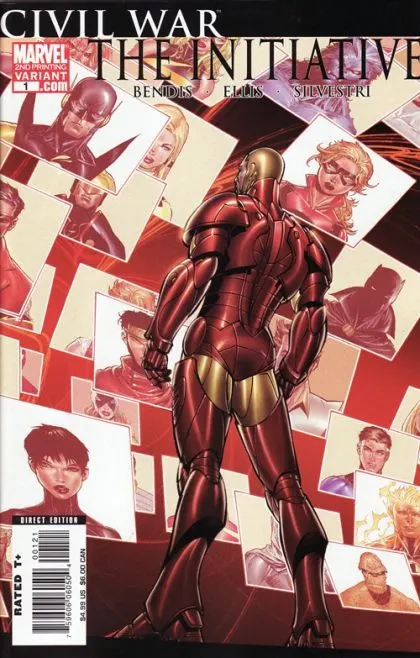 Civil War: The Initiative #1 2nd Printing comic book cover, 2007