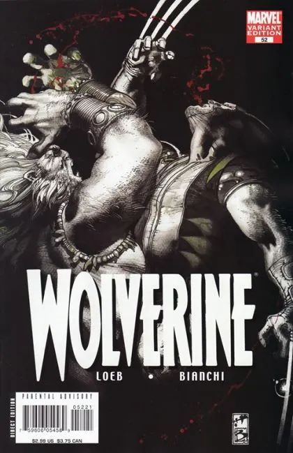 Wolverine, Vol. 3 #52 Black & White Edition comic book cover, 2007
