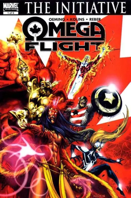 Omega Flight #1 Scott Kolins Regular comic book cover, 2007