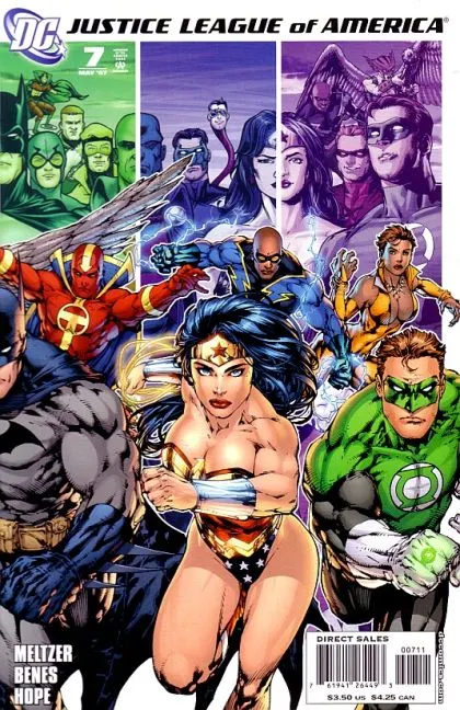Justice League of America, Vol. 2 #7 Ed Benes Connecting Variant comic book cover, 2007