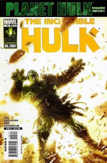 The Incredible Hulk, Vol. 2 #105 Direct Edition comic book cover, 2007