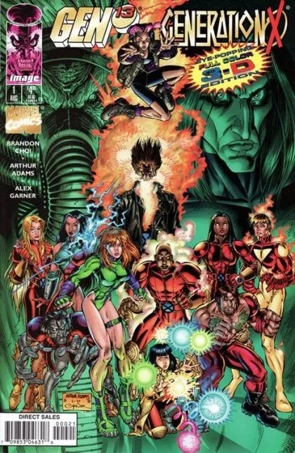 Gen 13 / Generation X #1 3-D Edition, Arthur Adams Variant Cover comic book cover, 1997