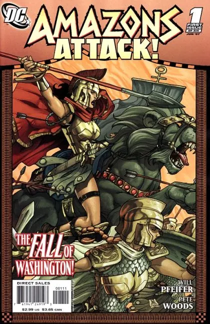 Amazons Attack, Vol. 1 #1 comic book cover, 2007