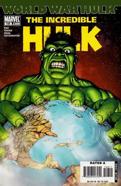 The Incredible Hulk, Vol. 2 #106 Direct Edition comic book cover, 2007