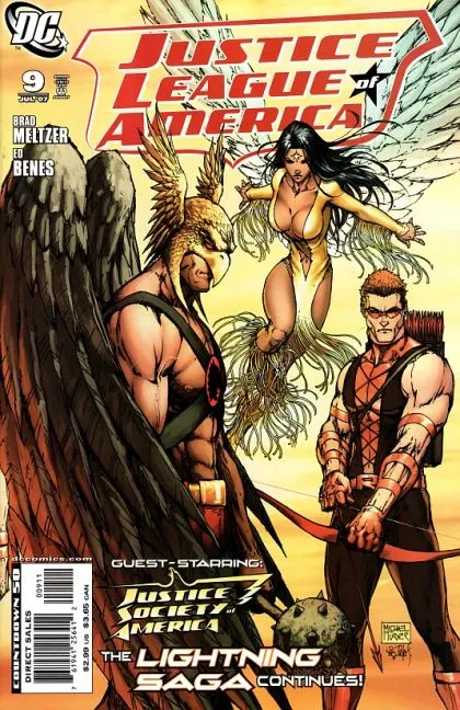 Justice League of America, Vol. 2 #9 Michael Turner Regular comic book cover, 2007