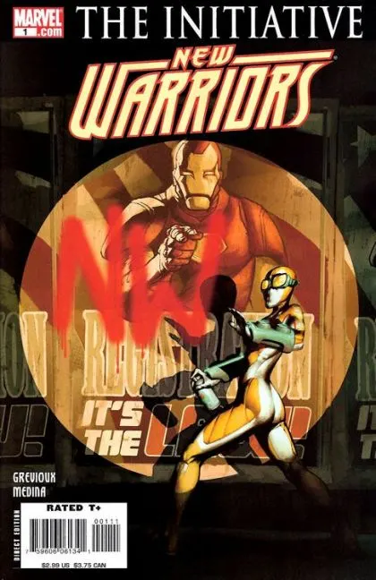 New Warriors, Vol. 4 #1 comic book cover, 2007