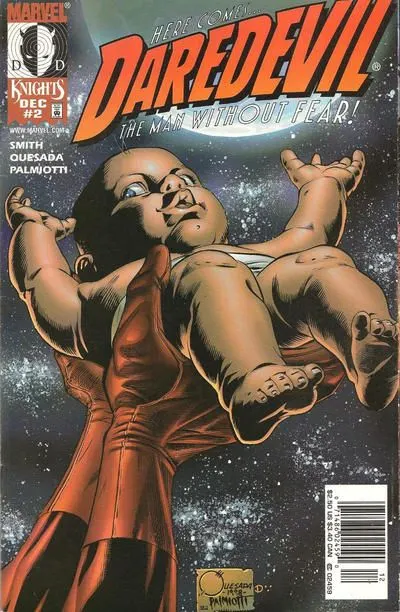 Daredevil, Vol. 2 #2 Joe Quesada Newsstand comic book cover, 1998