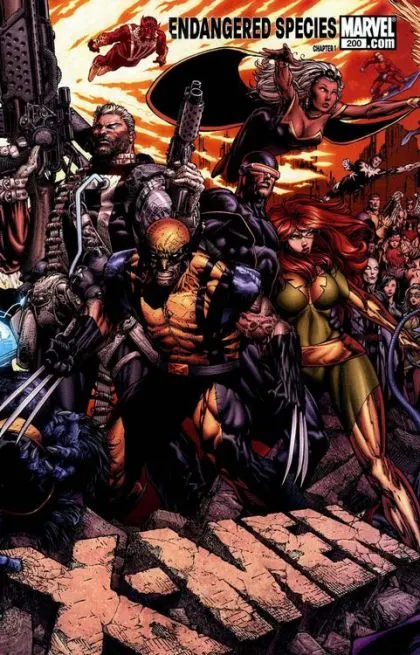 X-Men, Vol. 1 #200 David Finch Variant comic book cover, 2007