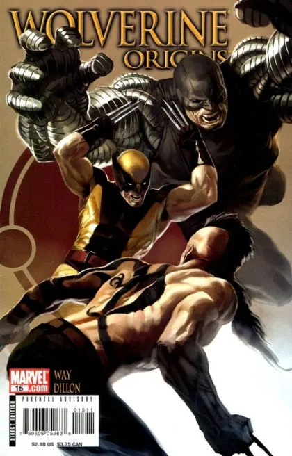 Wolverine: Origins #15 Direct Edition comic book cover, 2007