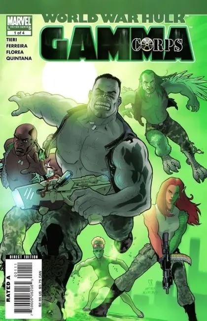 World War Hulk: Gamma Corps #1 comic book cover, 2007