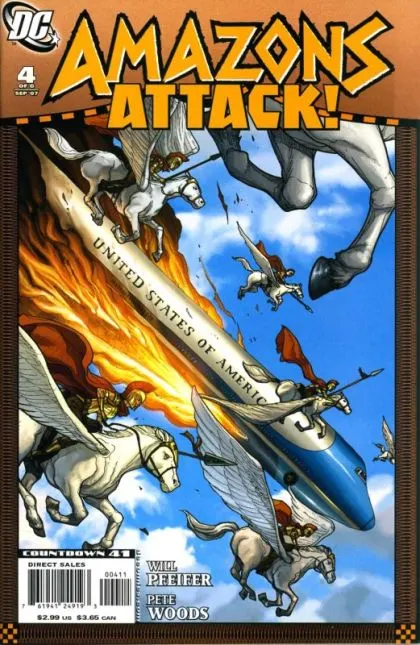 Amazons Attack, Vol. 1 #4 comic book cover, 2007