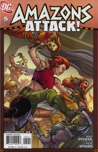 Amazons Attack, Vol. 1 #5 comic book cover, 2007