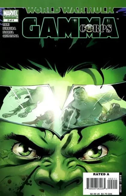 World War Hulk: Gamma Corps #2 comic book cover, 2007