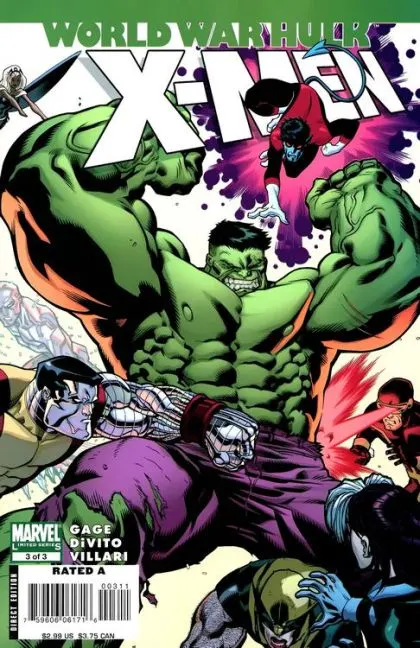 World War Hulk: X-Men #3 comic book cover, 2007