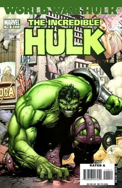 The Incredible Hulk, Vol. 2 #110 Direct Edition comic book cover, 2007