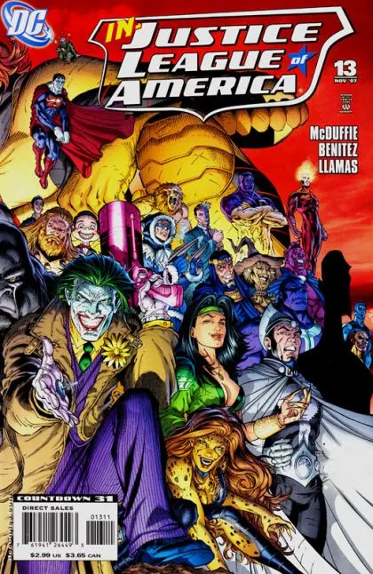 Justice League of America, Vol. 2 #13 Right Side Cover comic book cover, 2007