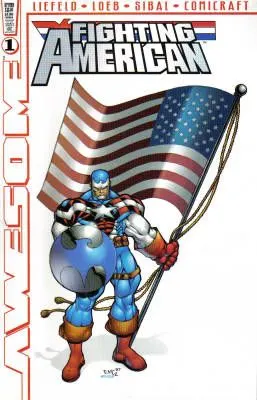 Fighting American (Awesome Entertainment) #1 Ed McGuinness Regular comic book cover, 1997