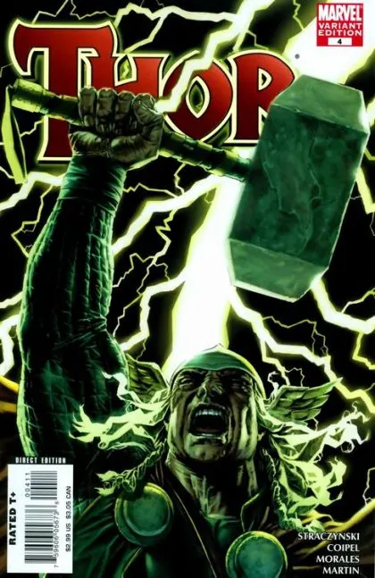 Thor, Vol. 3 #4 Lee Bermejo Variant comic book cover, 2007