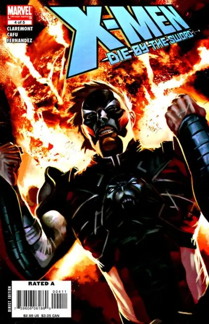 X-Men: Die by the Sword #4 comic book cover, 2008