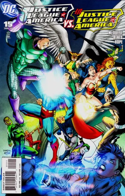 Justice League of America, Vol. 2 #15 Regular Ian Churchill, Norm Rapmund & Alex Sinclair Cover comic book cover, 2008
