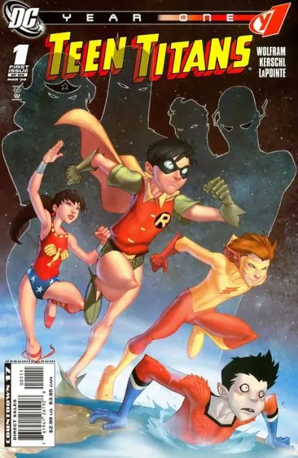 Teen Titans: Year One #1 Karl Kerschl Regular comic book cover, 2008