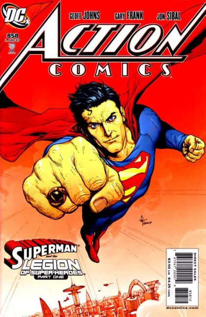 Action Comics, Vol. 1 #858 2nd Printing comic book cover, 2007