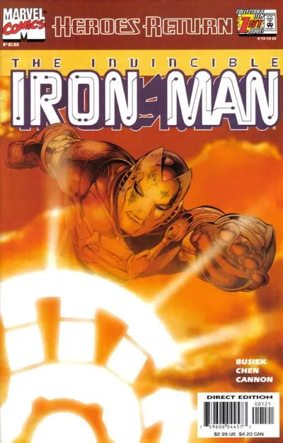 Iron Man, Vol. 3 #1 Sunburst Edition comic book cover, 1998