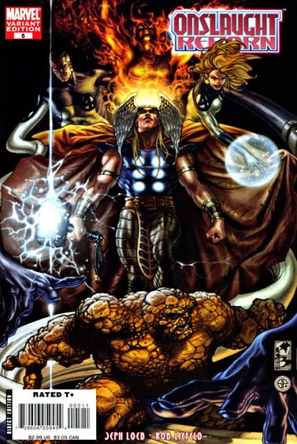 Onslaught Reborn #5 Simone Bianchi Variant comic book cover, 2008