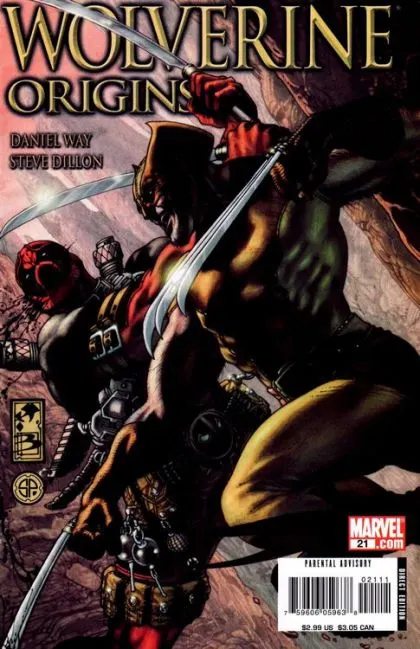 Wolverine: Origins #21 Direct Edition comic book cover, 2008