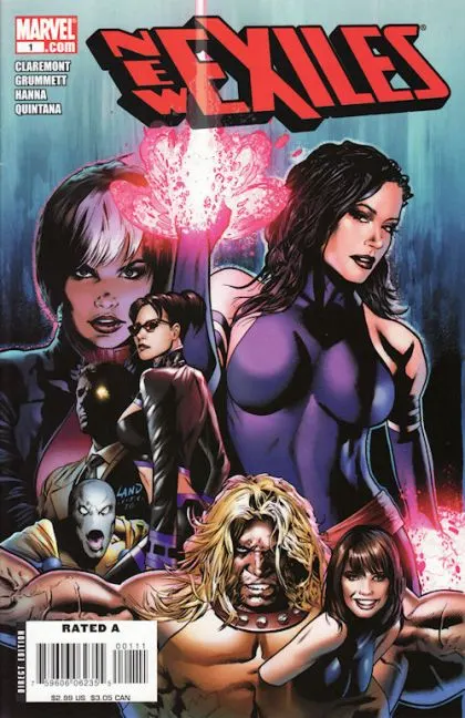 New Exiles #1 comic book cover, 2008