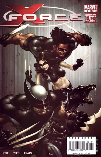 X-Force, Vol. 3 #1 Clayton Crain Regular comic book cover, 2008