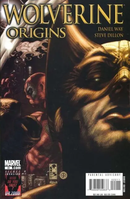 Wolverine: Origins #22 Direct Edition comic book cover, 2008