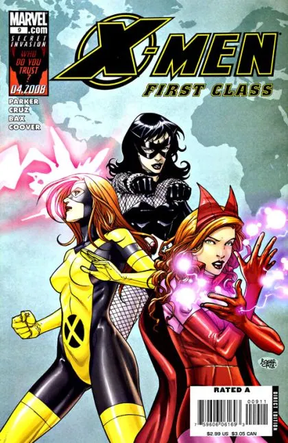 X-Men: First Class, Vol. 2 #9 Roger Cruz Regular comic book cover, 2008