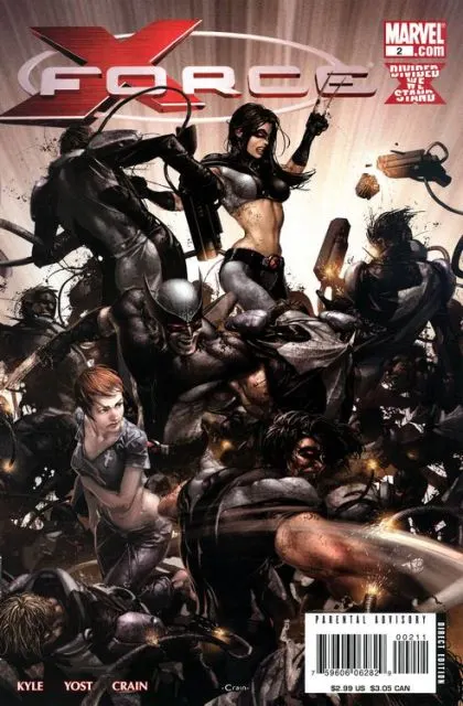 X-Force, Vol. 3 #2 Clayton Crain Regular comic book cover, 2008