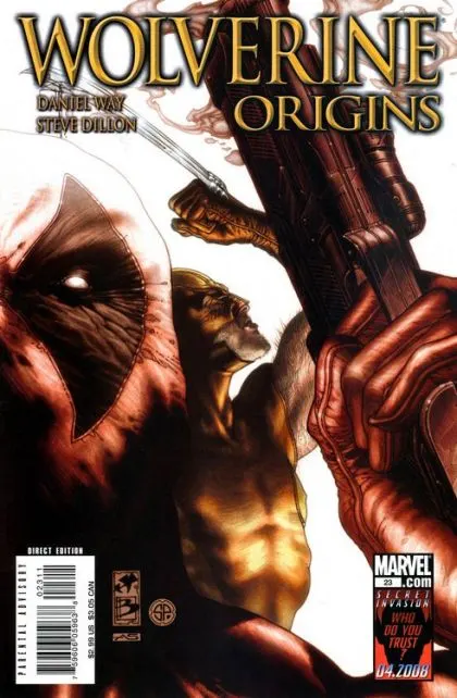 Wolverine: Origins #23 Direct Edition comic book cover, 2008