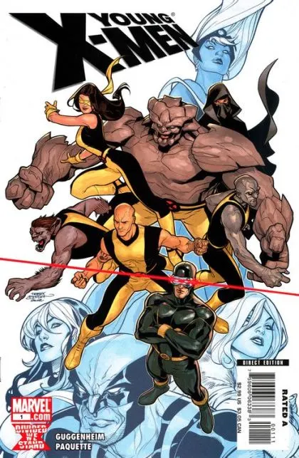 Young X-Men #1 comic book cover, 2008